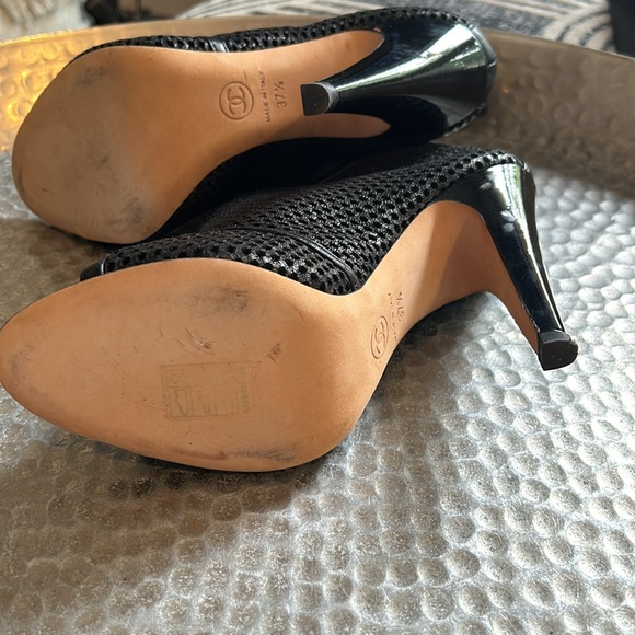 Authentic Chanel peep toe booties - Picture 5 of 5